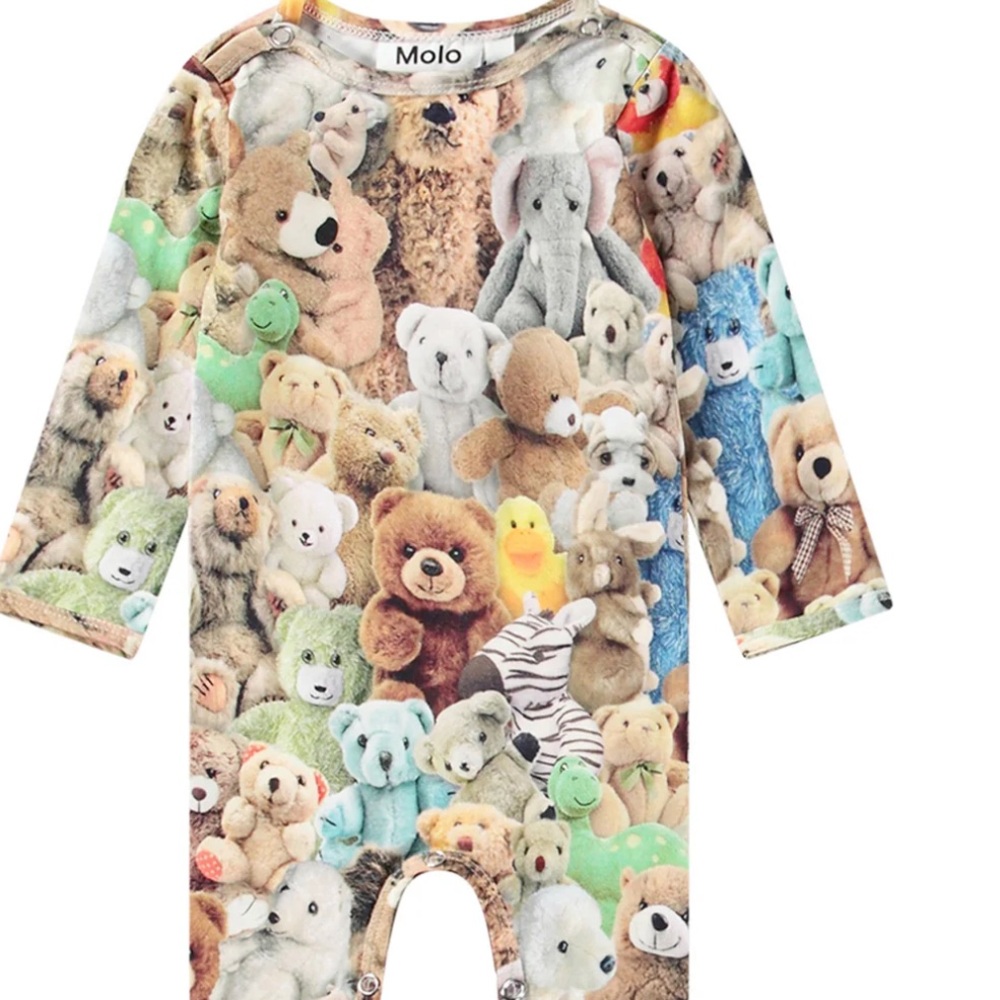 $34 ADD ON molo teddy pajama romper 6M Zara Janie and Jack Rylee + Cru Baby Gap
